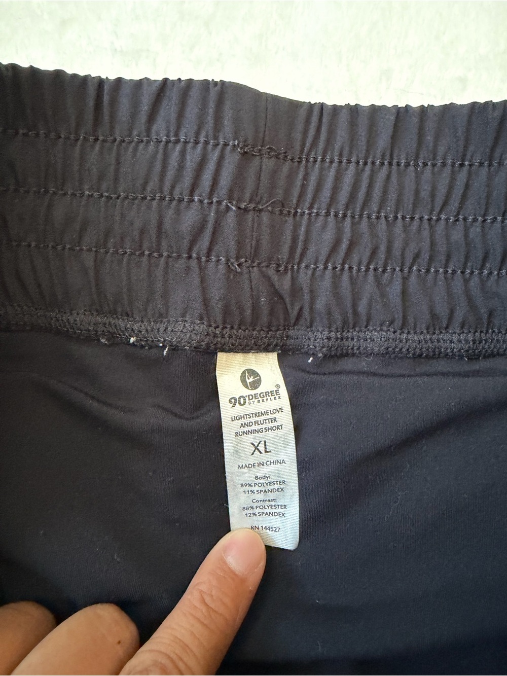 90 Degree By Reflex Black Athletic Running Shorts